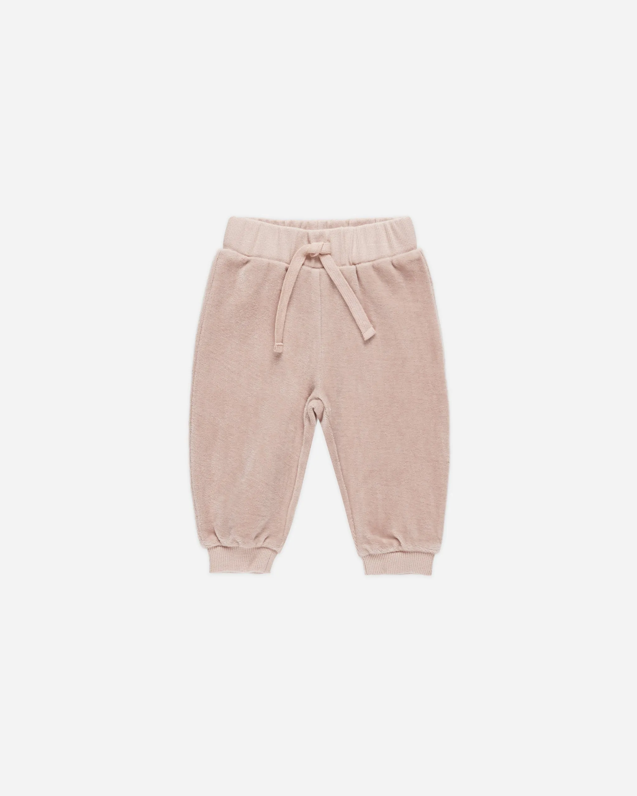 Velour Relaxed Sweatpant || Blush