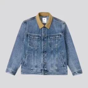 Vintage stonewashed jean jacket for men