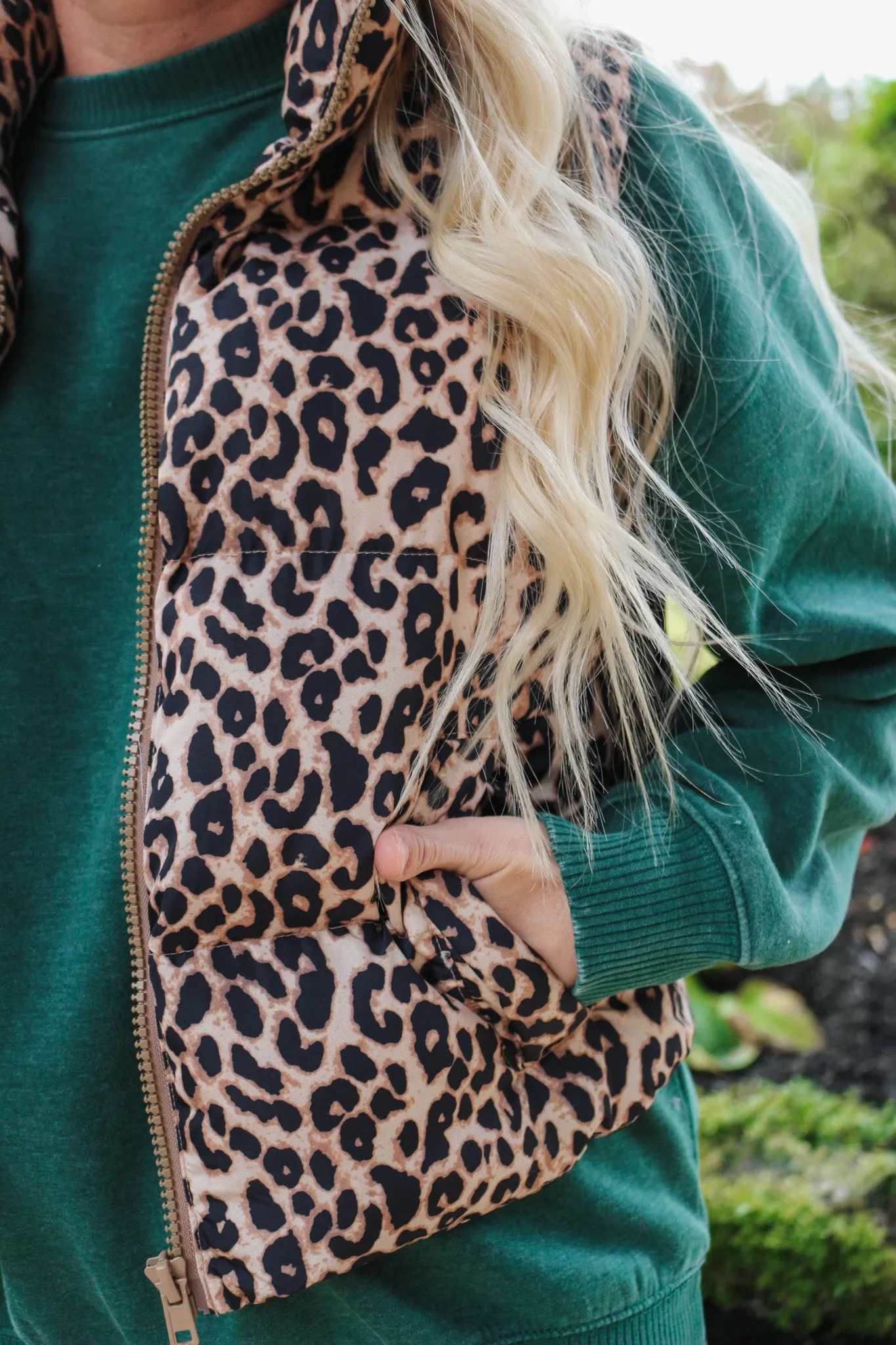 Wildest Wonders Leopard Puffer Vest