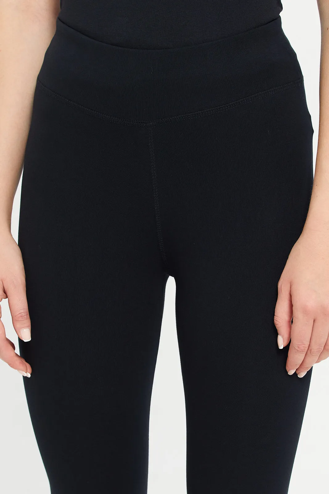 Women Black Active Leggings