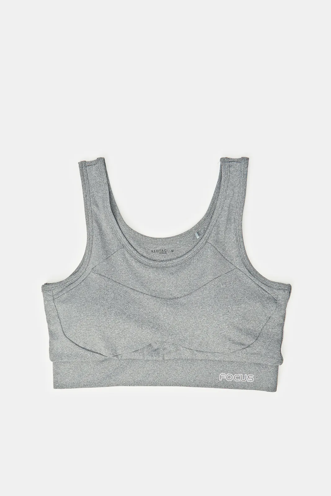 Women Grey Padded Sports Bra