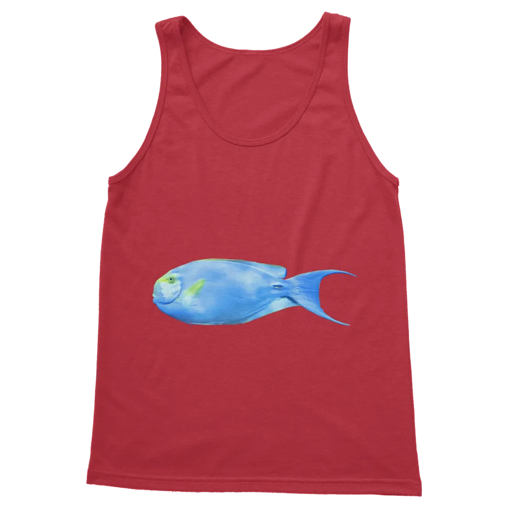 Yellow and Light Blue Fish Classic Adult Vest Top